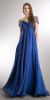 Main image of Bejeweled Sleeves Pleated Bust Long Formal Evening Dress